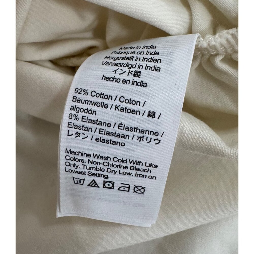 J.crew Asymmetrical off-the-shoulder top in stretch cotton blend Ivory sz xl - Picture 7 of 8